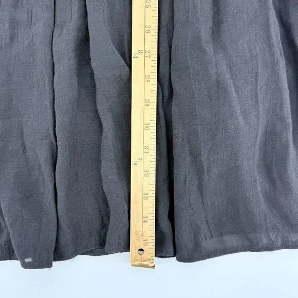 Boho Embroidered Babydoll Dress Black Cottagecore Flowy Fairy Style S - Picture 7 of 16